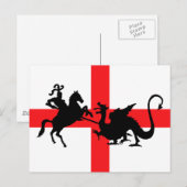 De Engelse vlag George en de Dragon Briefkaart (Voorkant / Achterkant)