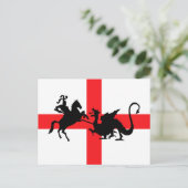 De Engelse vlag George en de Dragon Briefkaart (Staand voorkant)