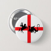 De Engelse vlag George en de Dragon Ronde Button 5,7 Cm (Voorkant /achterkant)