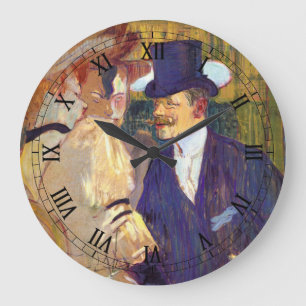 De Engelsman door Toulouse Lautrec, Vintage Kunst Grote Klok