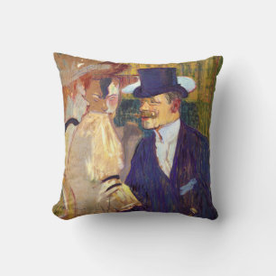 De Engelsman door Toulouse Lautrec, Vintage Kunst Kussen