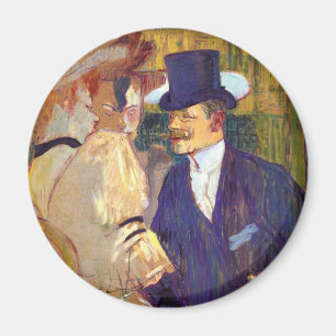 De Engelsman door Toulouse Lautrec, Vintage Kunst Magneet
