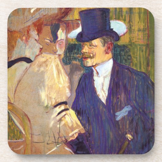 De Engelsman van Toulouse Lautrec, kunst Bier Onderzetter (Voorkant)