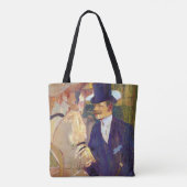 De Engelsman van Toulouse Lautrec, kunst Tote Bag (Achterkant)