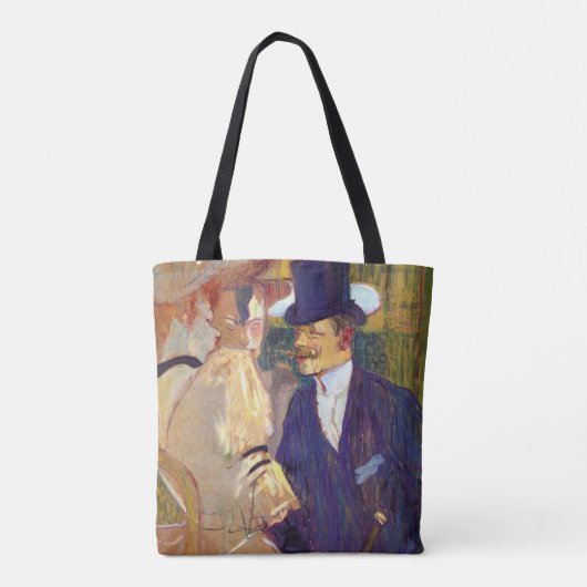 De Engelsman van Toulouse Lautrec,  kunst Tote Bag (Achterkant)