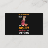 de enige animatie Ramen en Anime merch schetsen Visitekaartje (Achterkant)