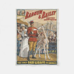 De enige Baby Giraffe in het Amerikaanse Circus Po Fleece Deken