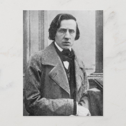 De enige bekende foto van Frederic Chopin Briefkaart (Voorkant)