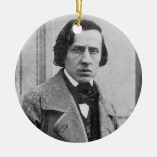 De enige bekende foto van Frederic Chopin Keramisch Ornament (Voorkant)
