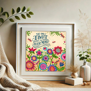 De enige beperking is je geest citeren inspiratie poster