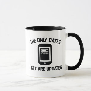 De enige data die ik krijg zijn updates mok