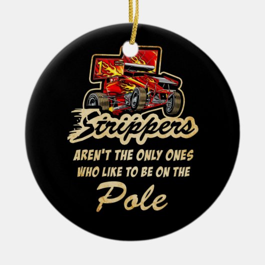 De enige die graag op de pool staan keramisch ornament (Voorkant)