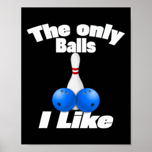 De Enige Die Ik Leuk Vind Gay Lesbisch Bowling Tea Poster
