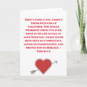 De enige die je kent, de weg naar mijn hart feestdagen kaart