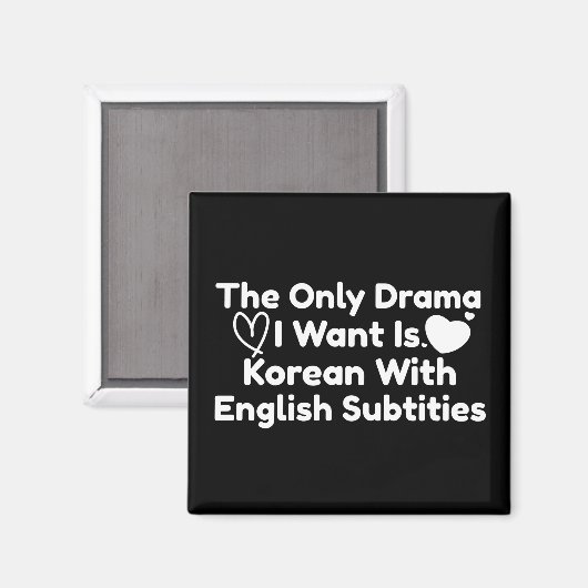 De enige drama die ik wil is Koreaans met Engelse  Magneet (Voorkant / Achterkant)
