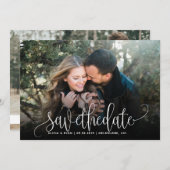 De enige foto bewaart de datum save the date (Voorkant / Achterkant)