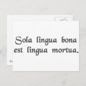 De enige goede taal is een dode taal. briefkaart (Voorkant / Achterkant)