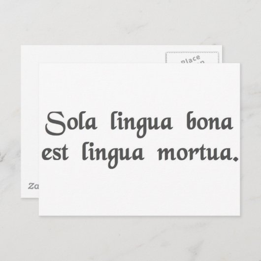 De enige goede taal is een dode taal. briefkaart (Voorkant / Achterkant)