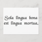 De enige goede taal is een dode taal. briefkaart (Voorkant)