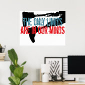 De enige grenzen zijn in ons hoofd poster (Thuiskantoor)