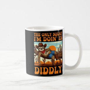De Enige Hurkzit Die Ik Doe Is Diddly Sloth Cowboy Koffiemok