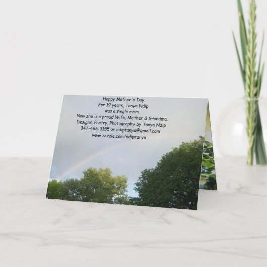 De enige KAART van het Moederdag van het Mamma (Achterkant)