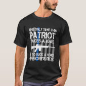 De enige keer dat deze patriot een knie krijgt t-shirt (Voorkant)