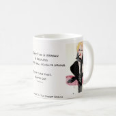 De enige keer dat een vrouw hulpeloos is... koffiemok (Voorkant rechts)