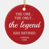 De enige legende die gepersonaliseerd is keramisch ornament (Voorkant)