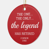 De enige legende die gepersonaliseerd is keramisch ornament (Links)