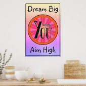 De enige limiet is de aangepaste tekst positieve o poster (Keuken)