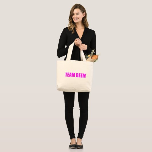 De enige manier is Essex Team Reem TOWIE Joey Grote Tote Bag (Voorkant (model))