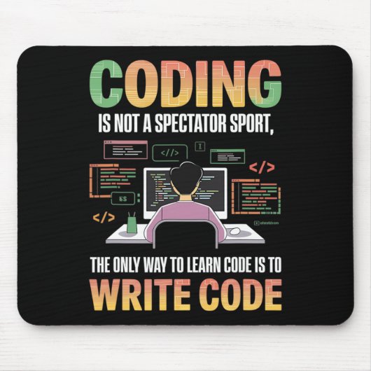 De enige manier om code te leren is door het te co muismat (Voorkant)