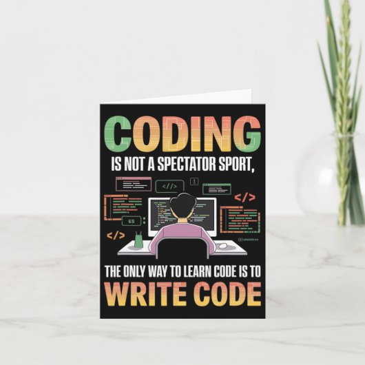 De Enige Manier Om Code Te Leren Is Het Te Coden C Kaart (Voorkant)