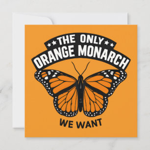 De enige monarch die ik wil Pro Democratie Anti Tr Feestdagenkaart