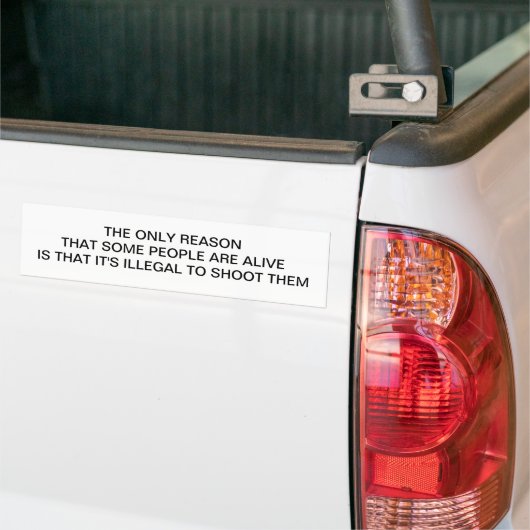 DE ENIGE REDEN BUMPERSTICKER (Op Truck)