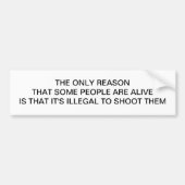 DE ENIGE REDEN BUMPERSTICKER (Voorkant)