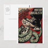 De enige slogan van het Poster_Propaganda Briefkaart (Voorkant / Achterkant)