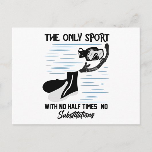 De enige sport zonder half keer - de zwemmer briefkaart (Voorkant)