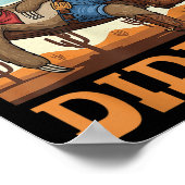 De Enige Squat Die Ik Doe Is Diddly Sloth Cowboy F Poster (Hoek)