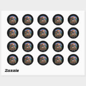 De enige squat die ik doe is Diddly Squat Capybara Ronde Sticker (Vel)