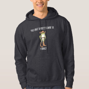 De enige squat die ik doe is een grappige kikker hoodie