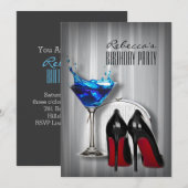 de enige stiletto martini girly - partij kaart (Voorkant / Achterkant)