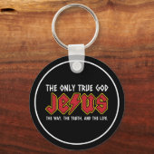De enige ware God is Jezus Christus Sleutelhanger (Achterkant)