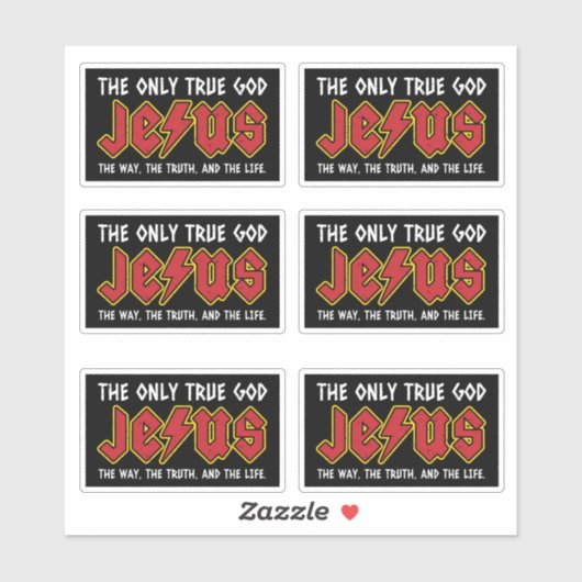 De enige ware God is Jezus Christus Sticker (Vel)
