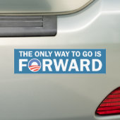 De enige weg is vooruit bumpersticker (Op auto)