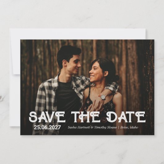 De enige Witte Band van de Foto Band bewaart de Da Save The Date (Voorkant)