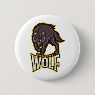 De enige Wolf Ronde Button 5,7 Cm