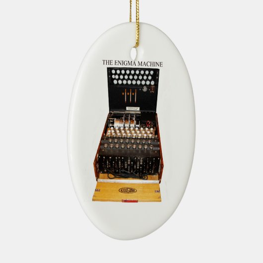 De enigmamachine,  militaire overseinen keramisch ornament (Rechts)