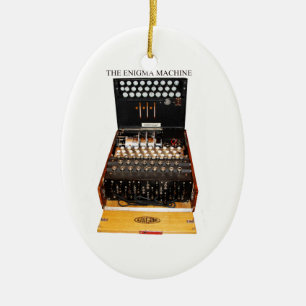 De enigmamachine,  militaire overseinen keramisch ornament